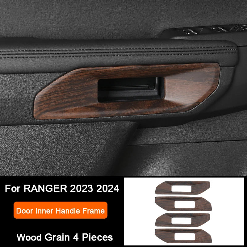 Ford Ranger Wildtrak Wood Grain Trim - Inner Handle Frame