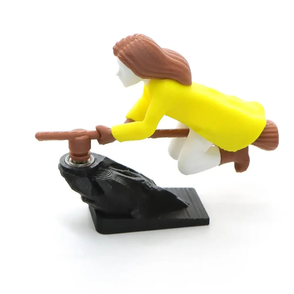 Witch Wizard Car Dashboard Ornament – Broomstick Drift Decor