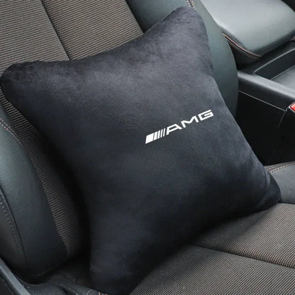 Mercedes AMG Neck & Lumber support Pillow and Shoulder Pad - Seat Belt Cover-2pc
