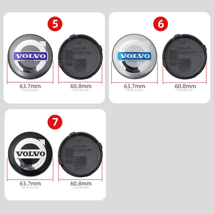 4pcs 64mm Volvo Wheel Center Caps