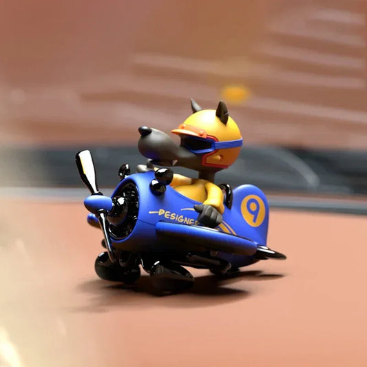 BOBO Bear & Wolf Solar Rotating Car Dashboard Aroma Diffuser Ornament - BOBO Bear