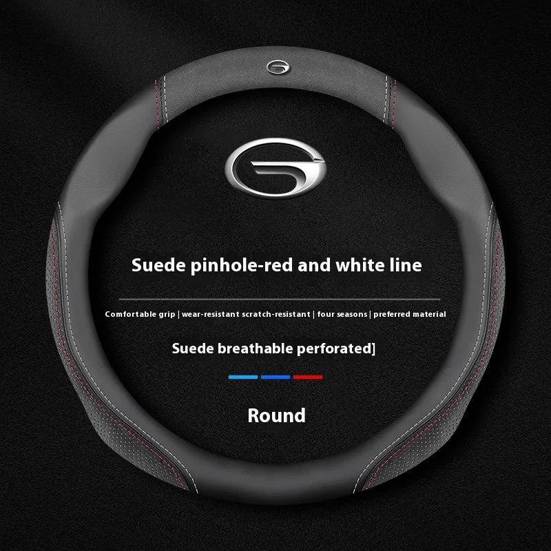 Suede Leather Steering Wheel Cover for Trumpchi GAC Ga3 Ga4 Ga5
