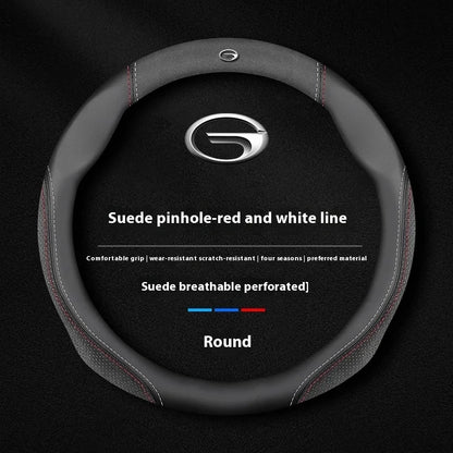 Suede Leather Steering Wheel Cover for Trumpchi GAC Ga3 Ga4 Ga5