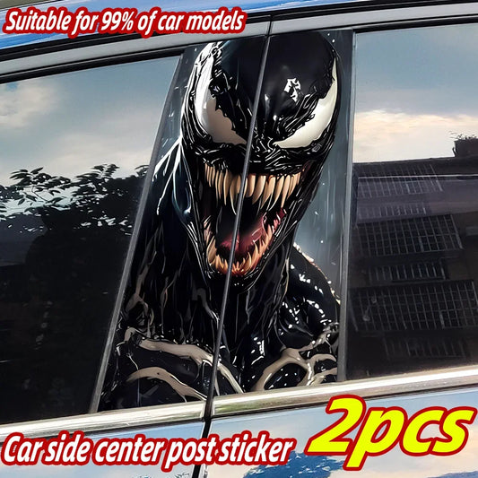 Venom Car Stickers – B-Pillar Center Column Vinyl Decals, Waterproof & Scratch-Proof - 1