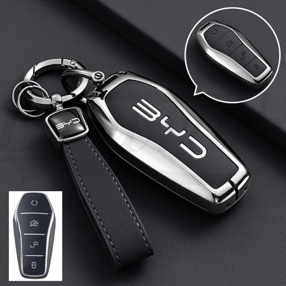 Leather Key Case Cover for BYD Song Plus Qin Han Tang Atto Dolphin