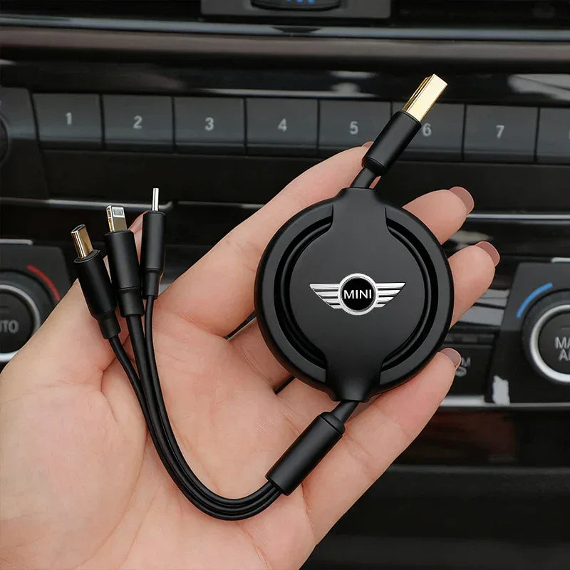 Mini Cooper 3-in-1 USB Type C Fast Charger Wire - Green