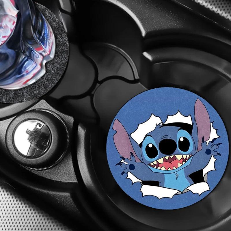 Stitch 3D Anti-Slip Car Cup Holder Coaster Cartoon Auto Interior