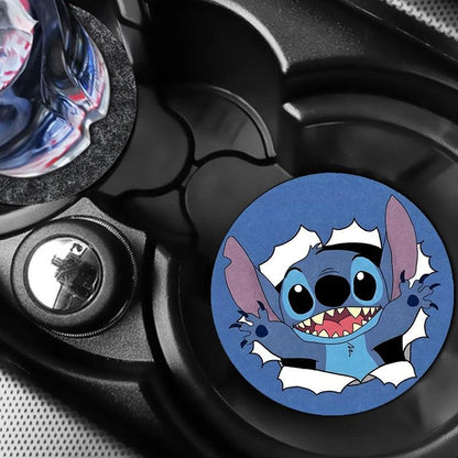 Stitch 3D Anti-Slip Car Cup Holder Coaster Cartoon Auto Interior
