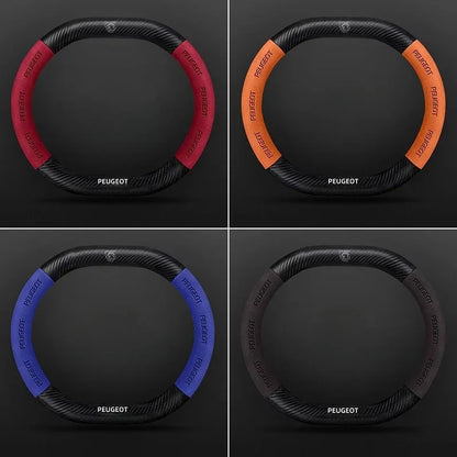 Peugeot 3008 4008 5008 208 2008 Suede Leather Steering Wheel Cover