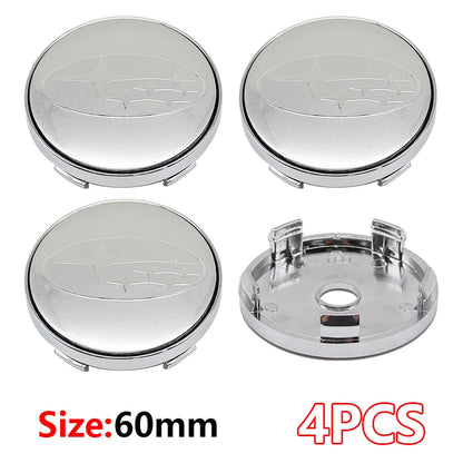 4Pcs ABS 60mm Subaru Wheel Hub Center Caps