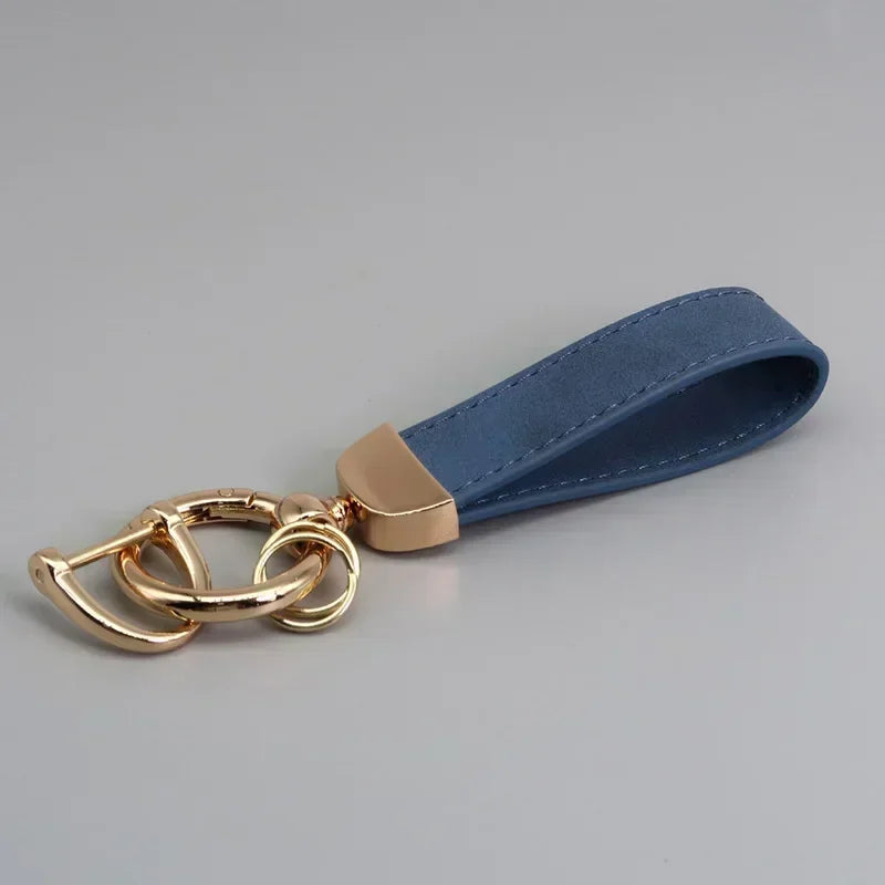 Custom Laser Engraved Suede Leather Keychain - Personalized Logo