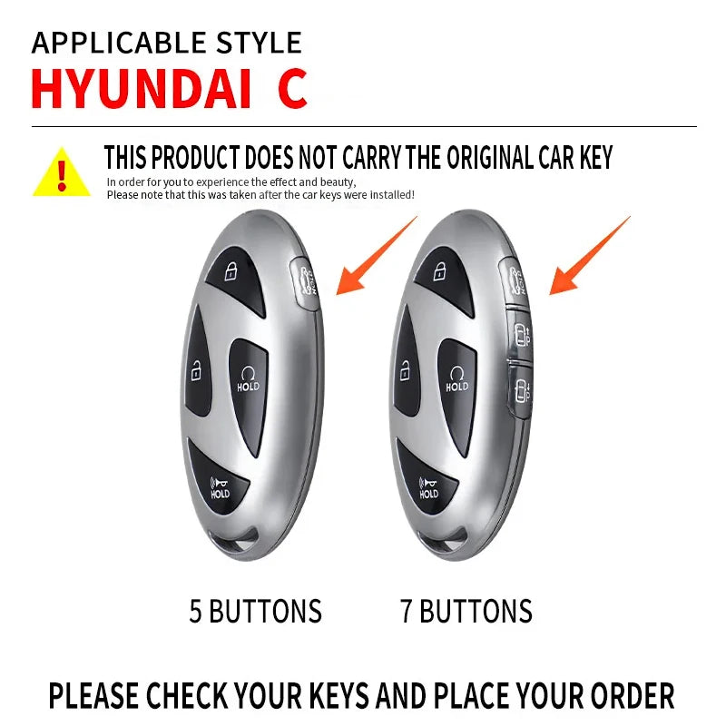 Soft TPU Key Case Cover Shell Hyundai Ionic 6 Grandeur GN7 Kona EV