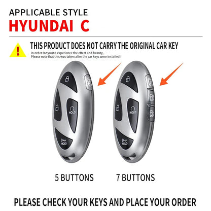 Soft TPU Key Case Cover Shell Hyundai Ionic 6 Grandeur GN7 Kona EV