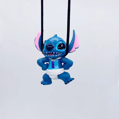 Disney Stitch Car Rearview Mirror Hanging Pendant Action Figure