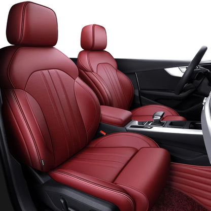 Custom-Fit Leather Car Seat Covers for Audi A3, A4, A6, Q3, Q5, Q7, A7 & TT – Full 5-Seat Set