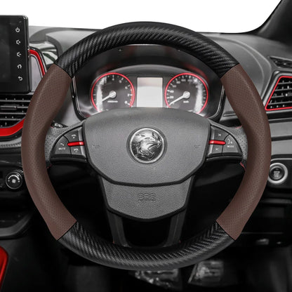 Proton Carbon Fibre Steering Wheel Cover - Round Shape / One Size / Mocha