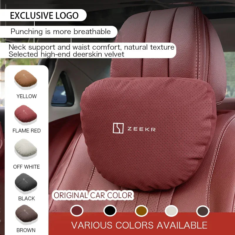 Zeekr Car Headrest & Lumbar Support Pillow - headrest black
