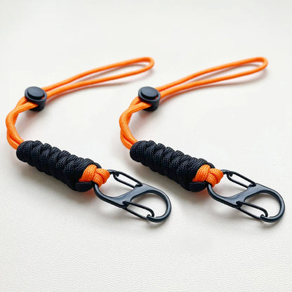 Hand Woven Paracord Keychain Wrist Strap with Quick Release Buckle