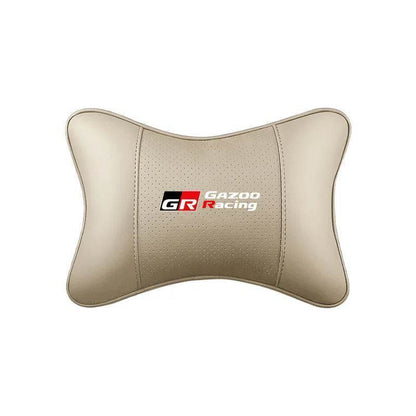 Toyota Crown Leather Car Headrest Neck Pillow - TZ-Mocha brown
