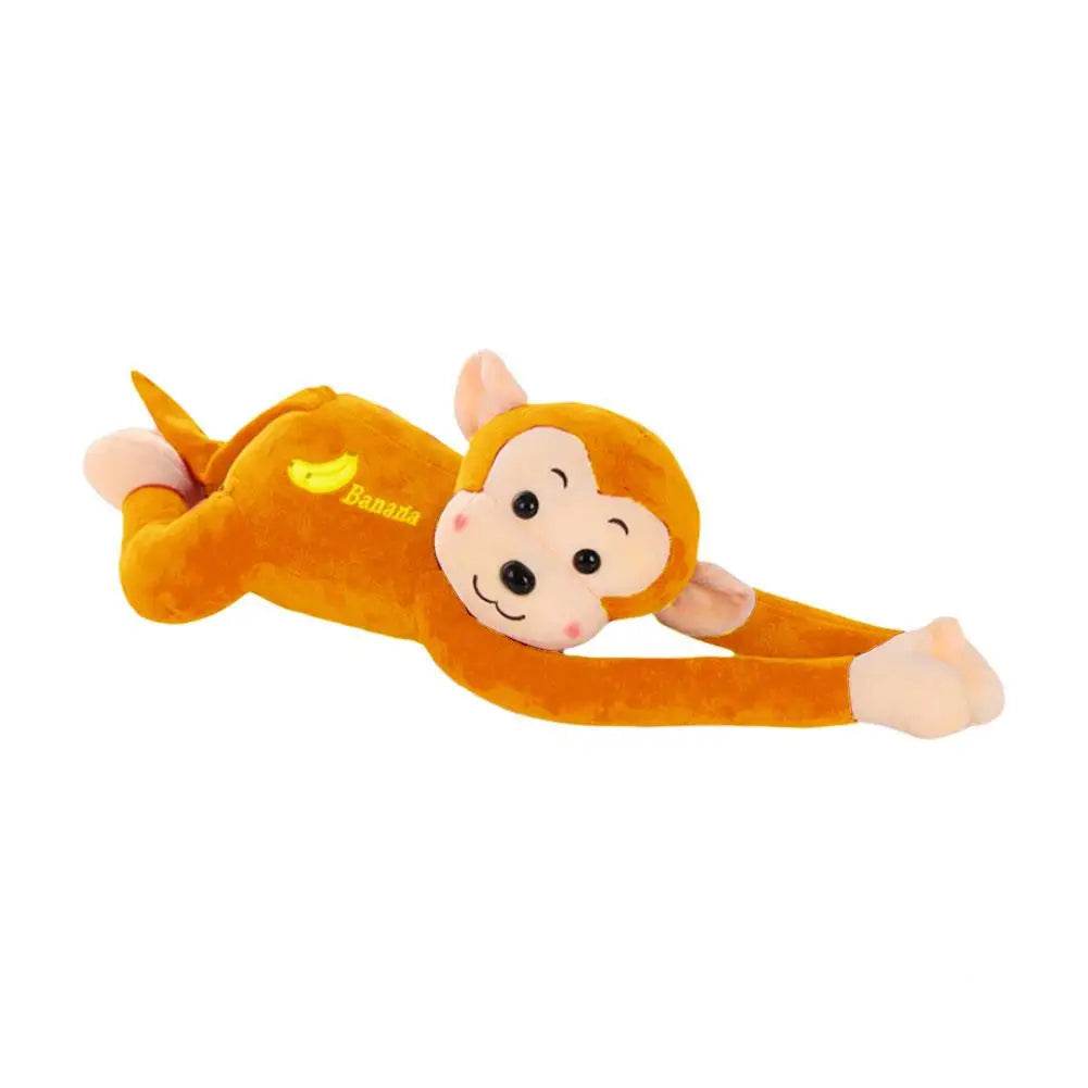 Long Arm Gibbon Monkey Plush Car Pendant – Hanging Stuffed Animal Accessory with Quick Release - A