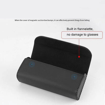 Diamond Bow Leather Car Sunglasses Holder Universal Storage Case