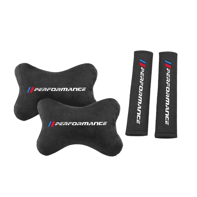 BMW Neck Pillow and Seat Belt Pad - Seat Belt Pad + Neck Pillows
