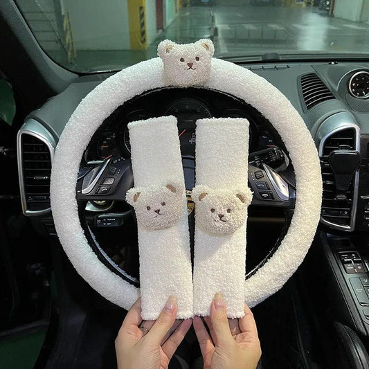 2pcs Cartoon Bear Seat Belt Shoulder Pad Covers Kids Safety Cushion