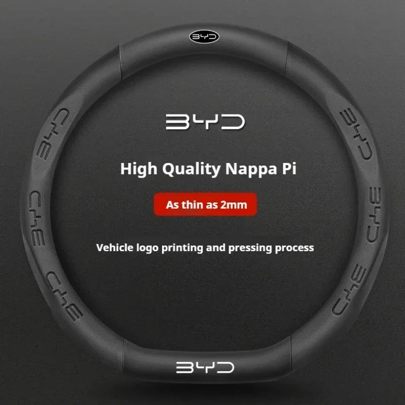 BYD Premium Leather Steering Wheel Cover