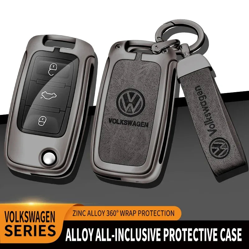 VW Polo Tiguan Golf Jetta Beetle Zinc Alloy TPU Key Case Cover