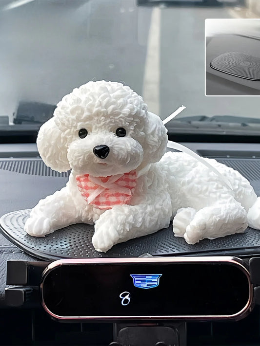 Silicone Dog Car Dashboard Ornament Stress Relief Gag Toy