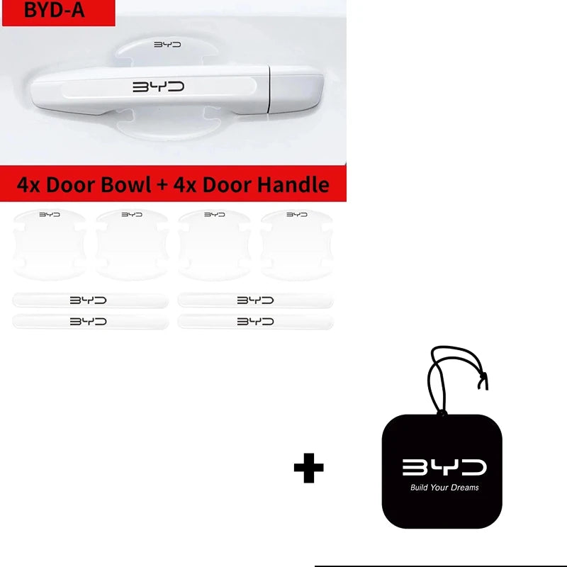 8pcs Door Handle Anti Collision Stickers for BYD Atto 3 Yuan Plus