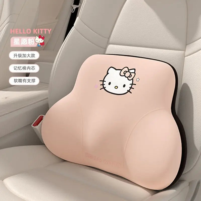Sanrio Hello Kitty Kuromi & My Melody Car Headrest & Lumbar Pillow