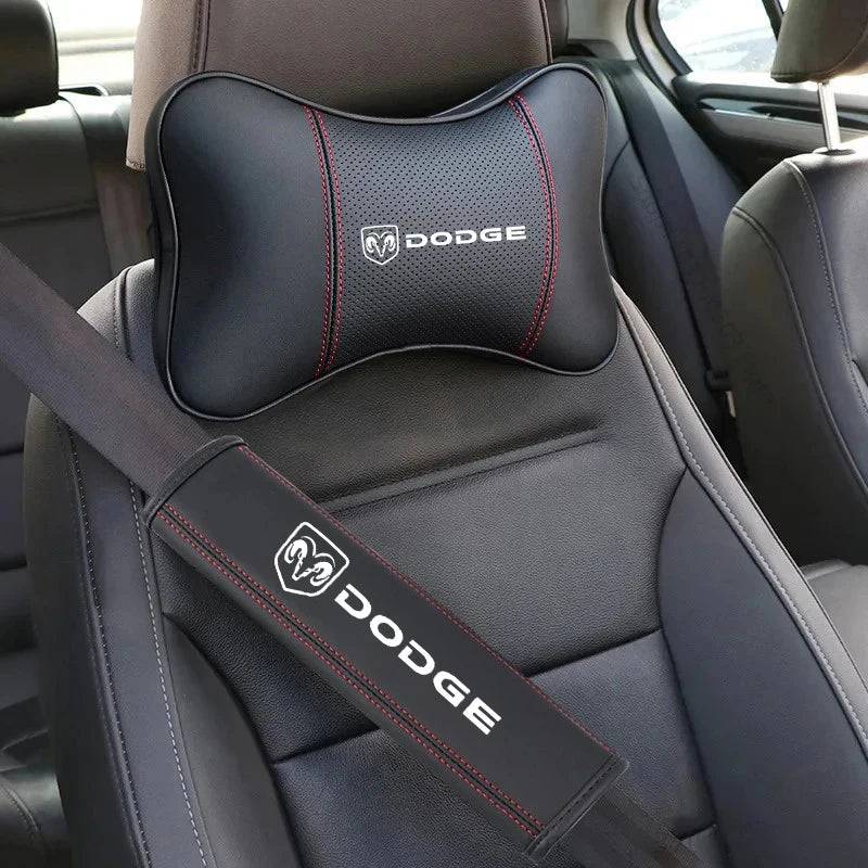 Dodge Neck Pillow and Seat Belt Pad
