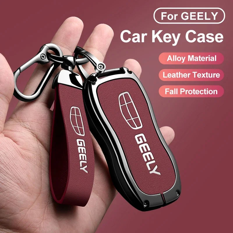 Metal Car Key Fob Cover For Geely Tugella Azkarra Xingyue Boyue