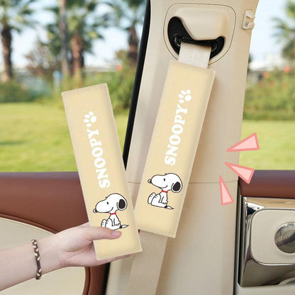 Universal Snoopy Car Seat Belt Cover Soft Padded Auto Protector