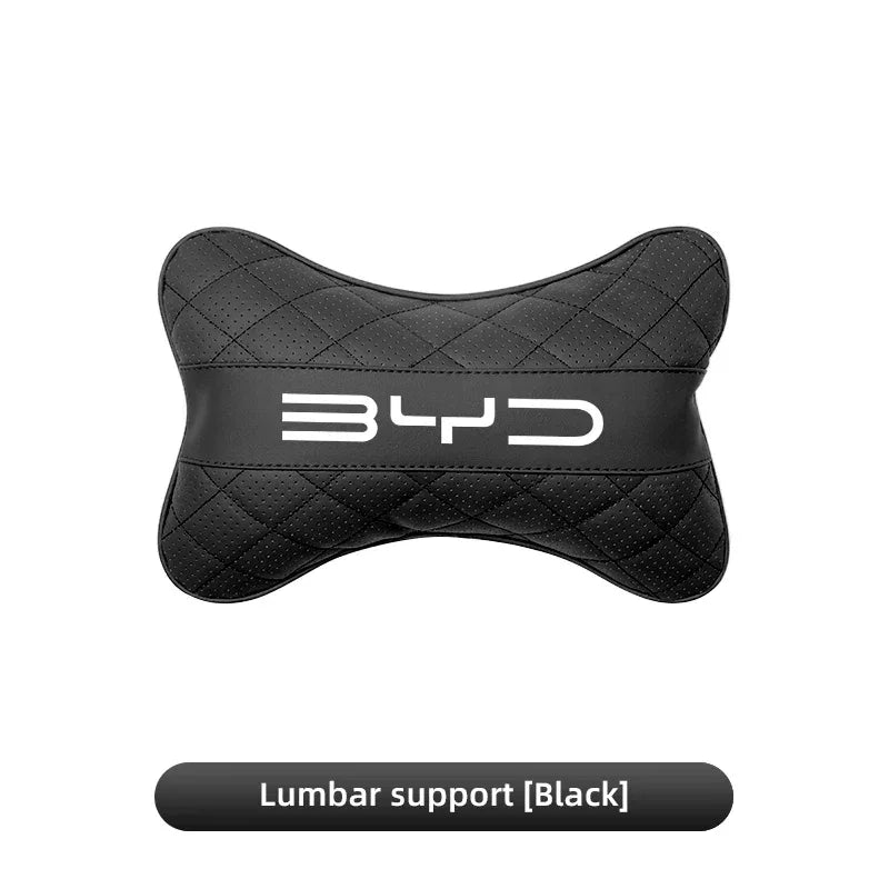 BYD Car Headrest & Lumbar Cushion - Black-headrest