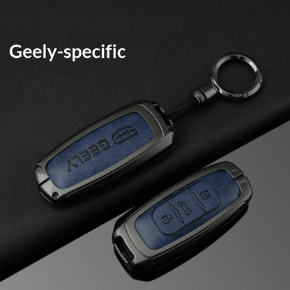 Zinc Alloy Leather Key Case for Geely Emgrand Atlas GX3 GS NL3