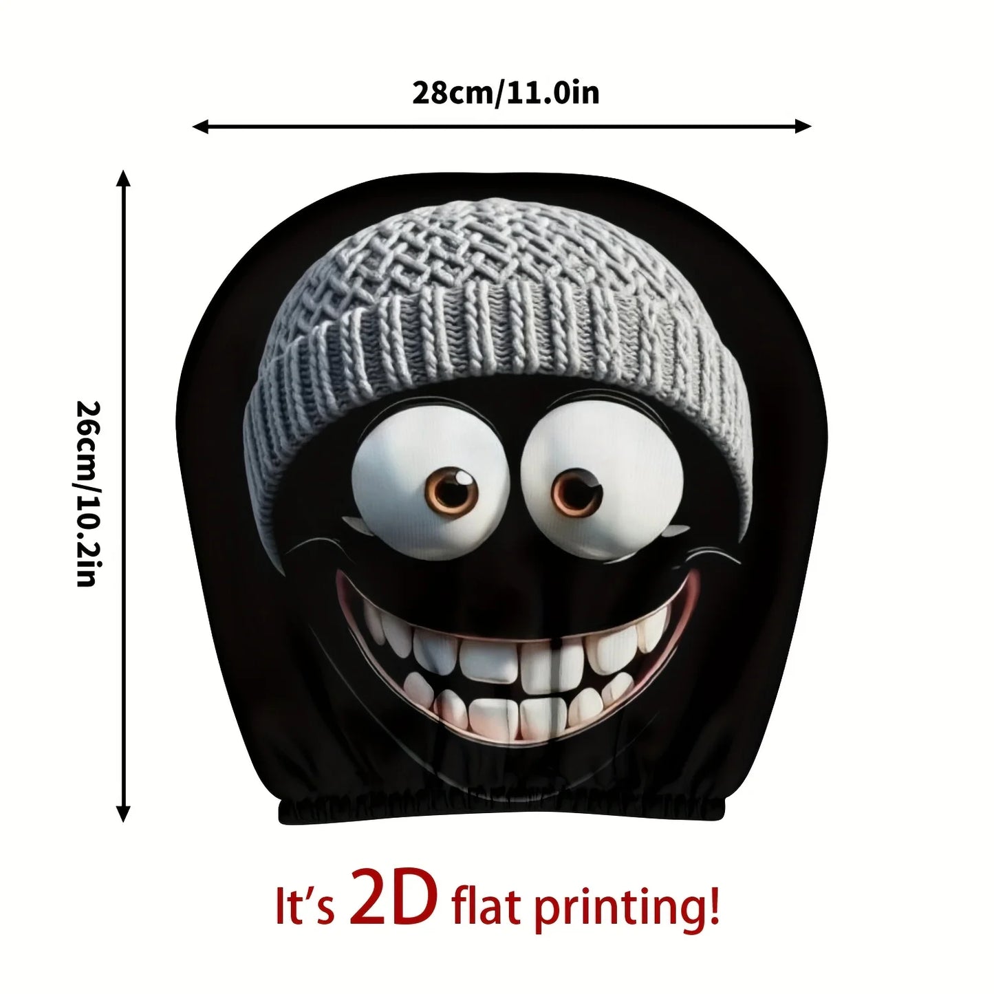 Knitted Cartoon Car Headrest Covers, Pair - Default Title