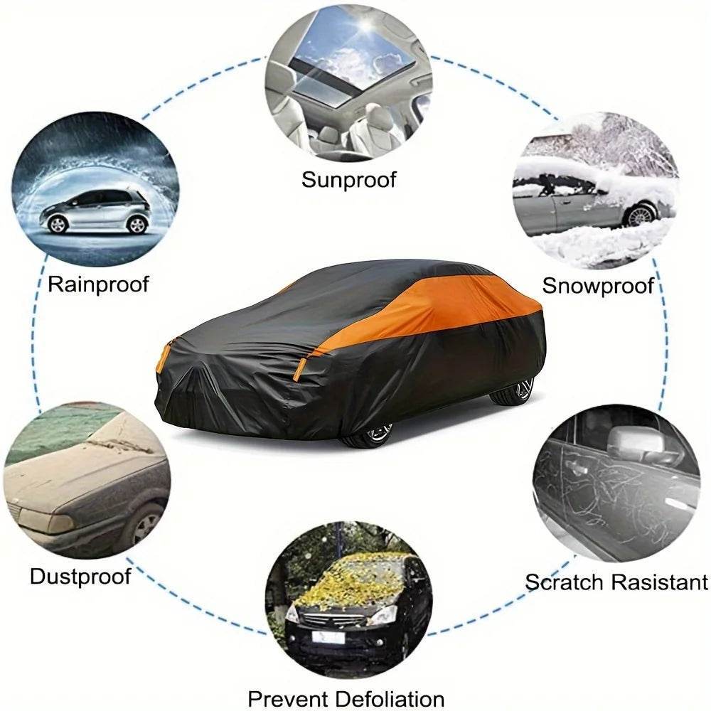 Universal Waterproof Car Cover for SUV/Sedan – Sun, Rain & Snow Protection - S-4.15X1.70X1.50M