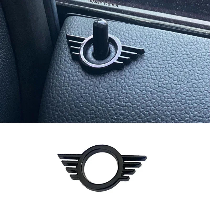 For MINI ONE Cooper S JCW R55 R56 R61 F54 F55 F56 F57 F60 Countryman Car Door Button Decoration Sticker Modification Accessories - red