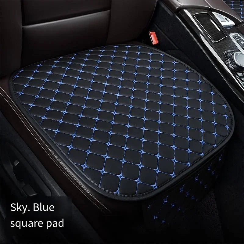 Leather Car Seat Cover – Wear-Resistant, Universal Four Seasons Cushion - 1pc Black and red