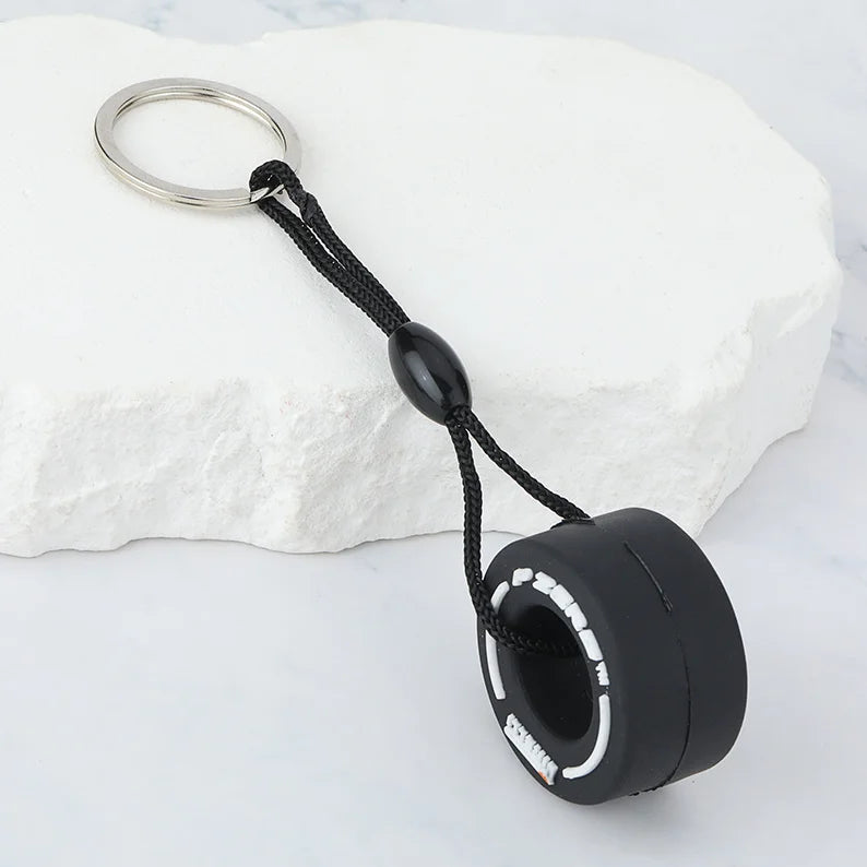 PVC Tire Keychain Car Key Ring Pendant for Auto Modification