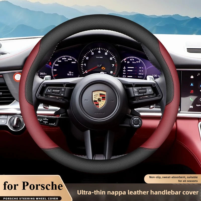 Porsche Leather Steering Wheel Cover 2024-2025