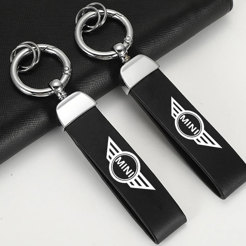 Mini Cooper Leather Keychain R55 R56 R60 F54 Countryman Clubman