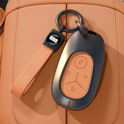 Geely Geome Dream Zinc Alloy Smart Key Cover - H-Grey-Orange