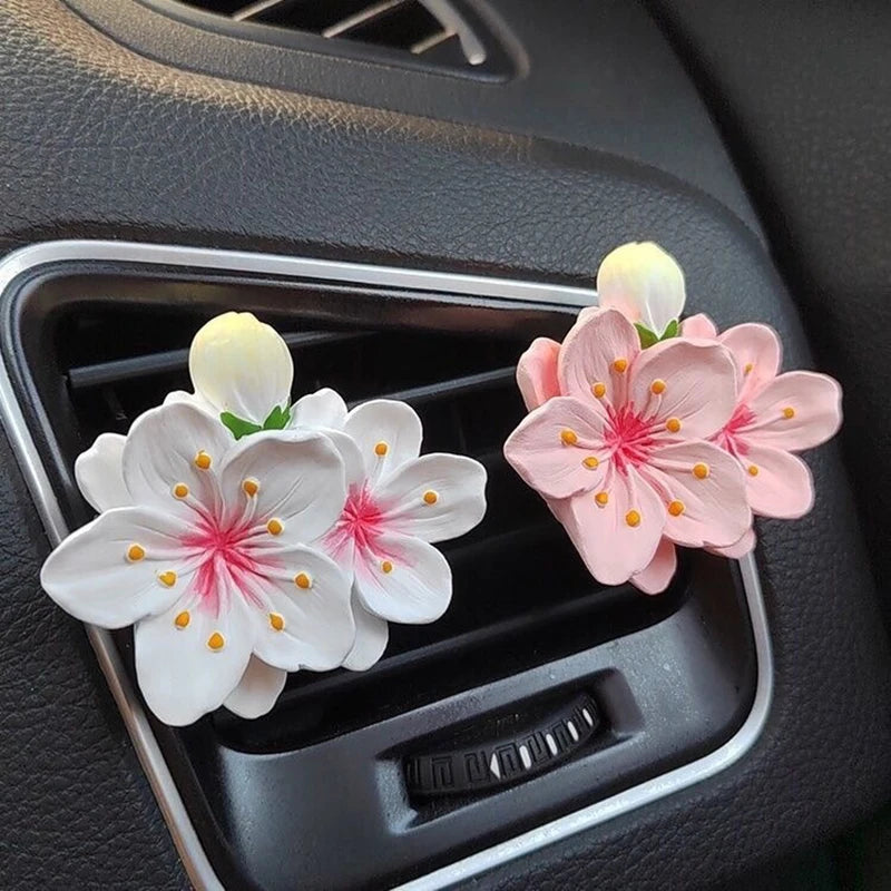 Flower Car Vent Air Freshener Clip – Peach Blossom Aroma Diffuser