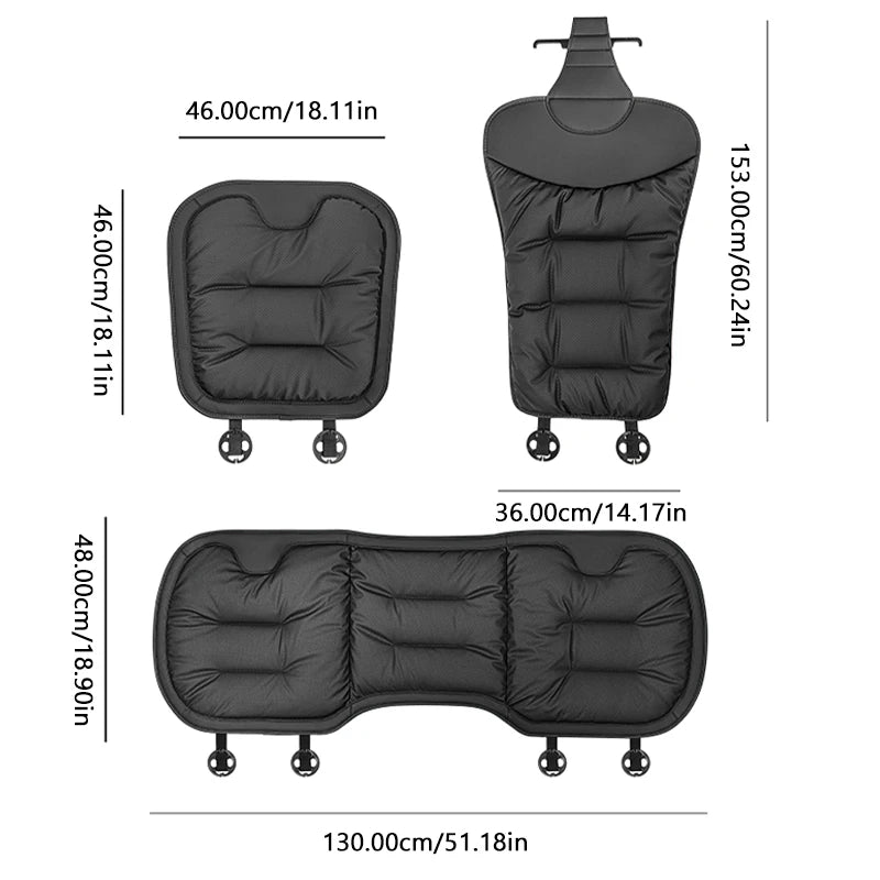 AUTOMECHANIST Nappa Leather Car Seat Covers Universal 5-Seat Set