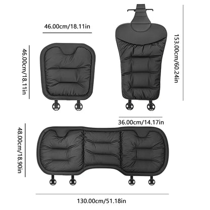 AUTOMECHANIST Nappa Leather Car Seat Covers Universal 5-Seat Set