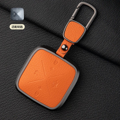 Zinc Alloy Leather Key Cover for Geely ZEEKR 001 7X 009 X Car Fob
