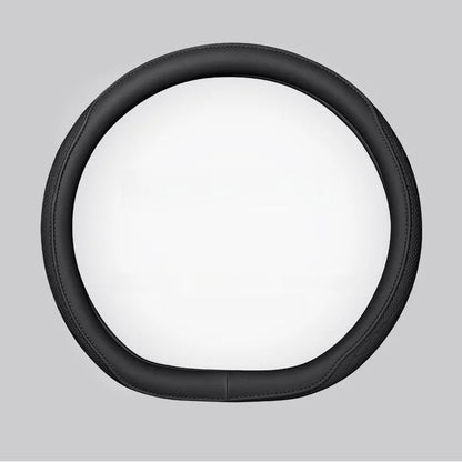 Leather Car Steering Wheel Cover – Universal Fit, 15 Inch (38 cm)